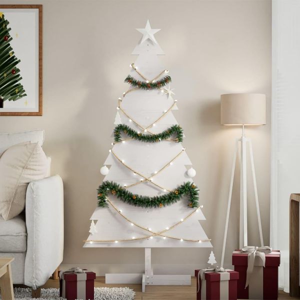 Maison Exclusive - Albero Di Natale Da Decorare Bianco 150 Cm Legno Massello Di Pino-image