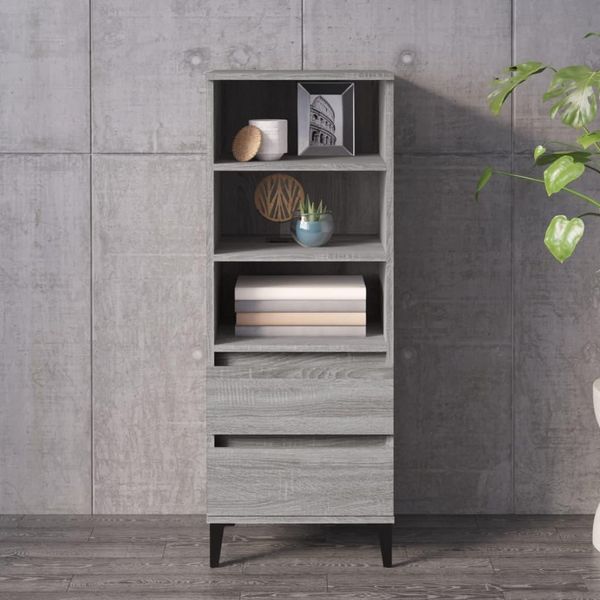 Maison Exclusive - Credenza Alta Grigio Sonoma 40X36X110 Cm Materiale Ligneo-image