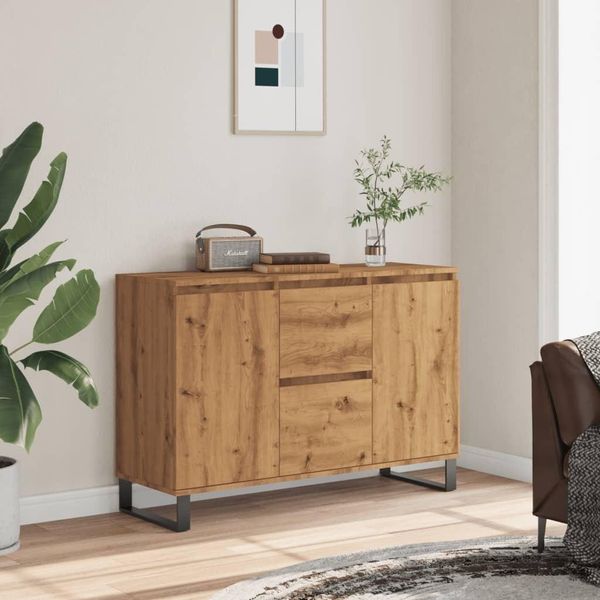 Maison Exclusive - Credenza In Rovere Artigianale 101,5X35X70 Cm Materiale Ligneo-image