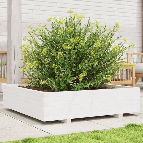 Maison Exclusive - Fiorei Bianco 100X100X26,5 Cm In Legno Massello Di Pino-image