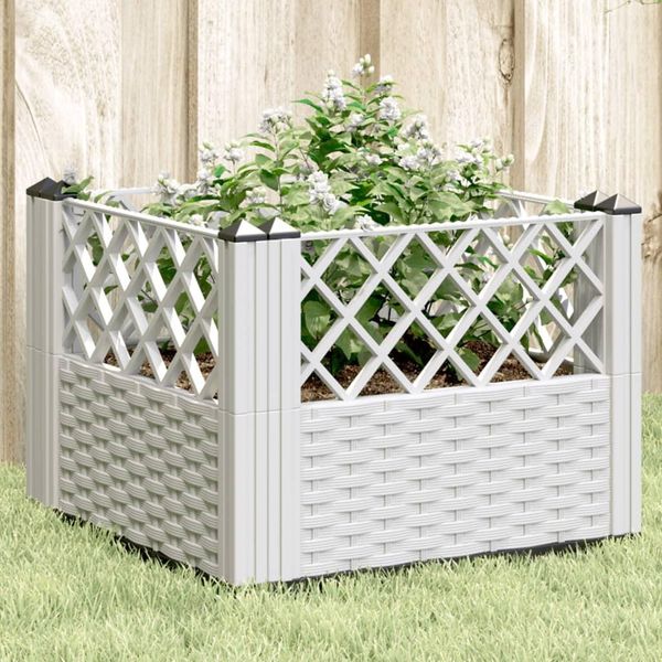 Maison Exclusive - Fioriera Con Picchetti Bianchi 43,5X43,5X43,5 Cm Pp-image