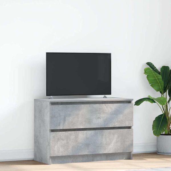 Maison Exclusive - Mobile Tv Grigio Cemento 80X35X54 Cm Materiale Ligneo-image