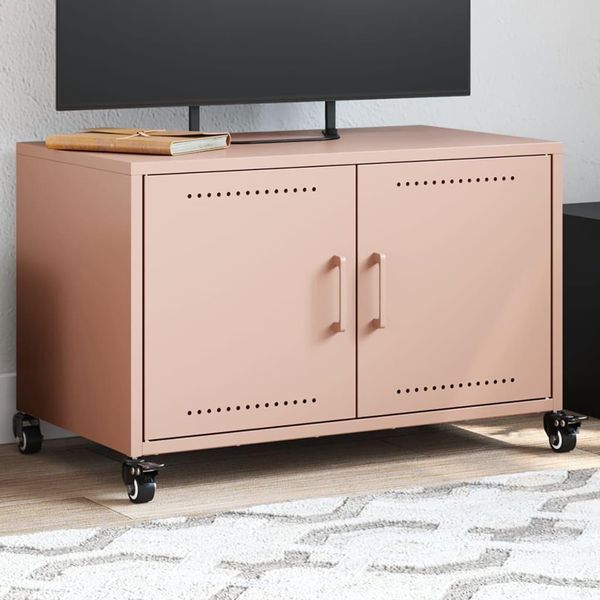 Maison Exclusive - Mobile Tv Rosa 68X39X43,5 Cm Acciaio Laminato A Freddo-image