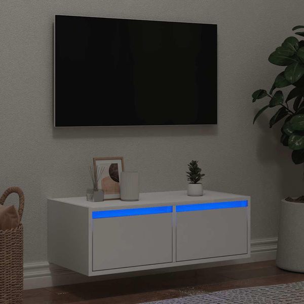 Maison Exclusive - Mobile Tv Con Luci Led Bianco 75X35,5X25 Cm-image