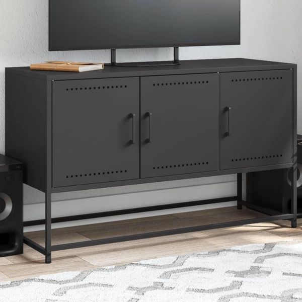 Maison Exclusive - Mobile Tv Nero 100,5X39X60,5 Cm Acciaio-image