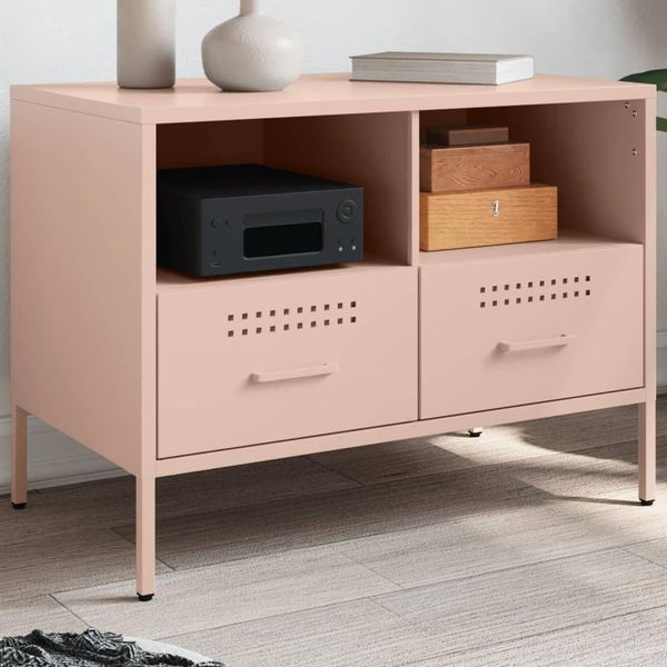 Maison Exclusive - Mobile Tv Rosa 68X39X50,5 Cm Acciaio-image