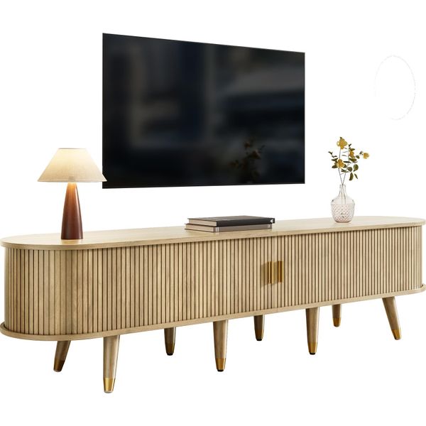 Mobile Tv Fortuna Lai Con Ante Scorrevoli, Mobile Tv, Supporto Tv, Mobile Tv Basso, Supporto Tv. Design Unico.-image