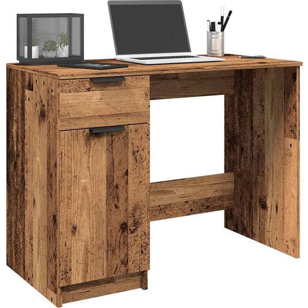 Maison Exclusive - Scrivania Effetto Legno Antico 100X50X75 Cm Materiale Ligneo-image