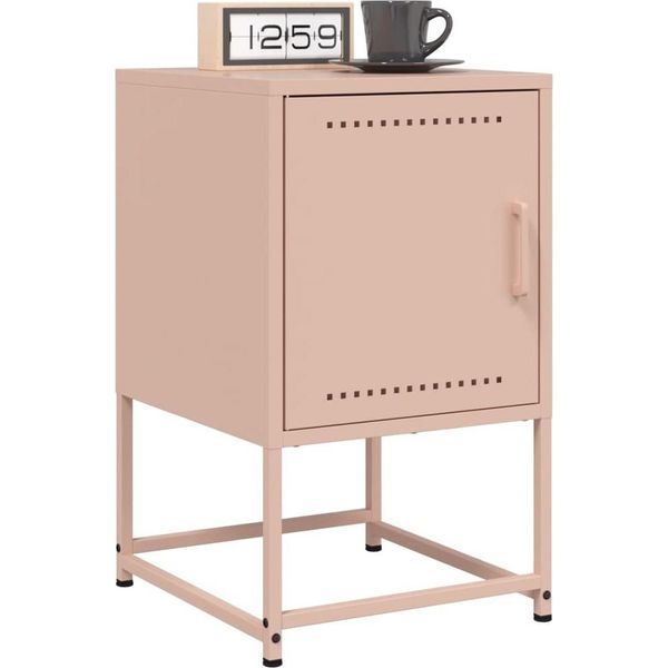 Maison Exclusive - Comodini 2 Pz. Rosa 36X39X60,5 Cm Acciaio-image