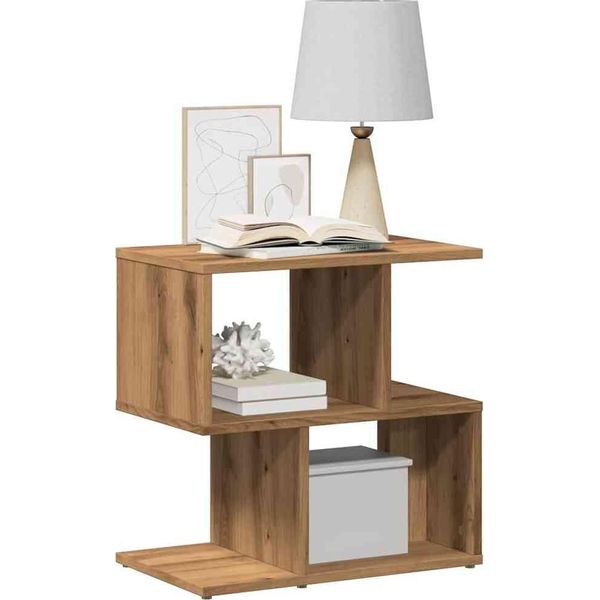 Maison Exclusive - Comodini 2 Pz. Rovere Artisan 50X30X51,5 Cm Materiale Ligneo-image