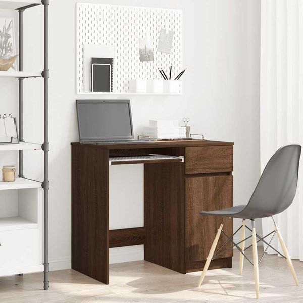 Maison Exclusive - Scrivania Effetto Rovere Marrone 86X49X76 Cm Materiale Ligneo-image