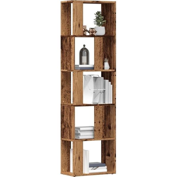 Maison Exclusive - Libreria Effetto Legno Antico 45X24X159 Cm Materiale Ligneo-image