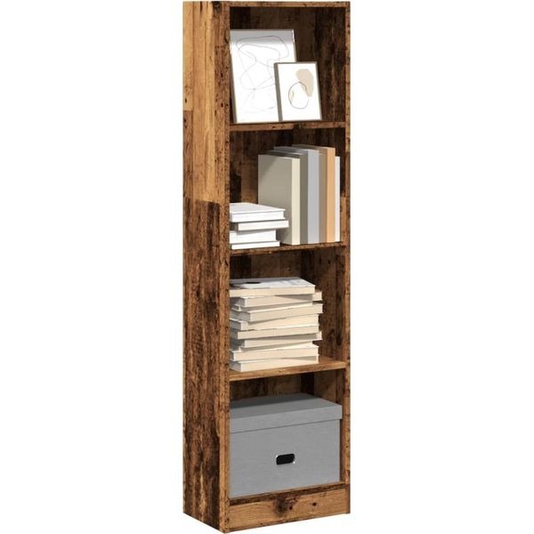 Maison Exclusive - Libreria Effetto Legno Antico 40X24X143 Cm Materiale Ligneo-image