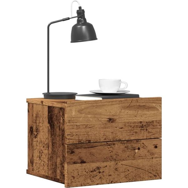 Maison Exclusive - Comodino Da Parete Effetto Legno Antico 40X32X30 Cm-image