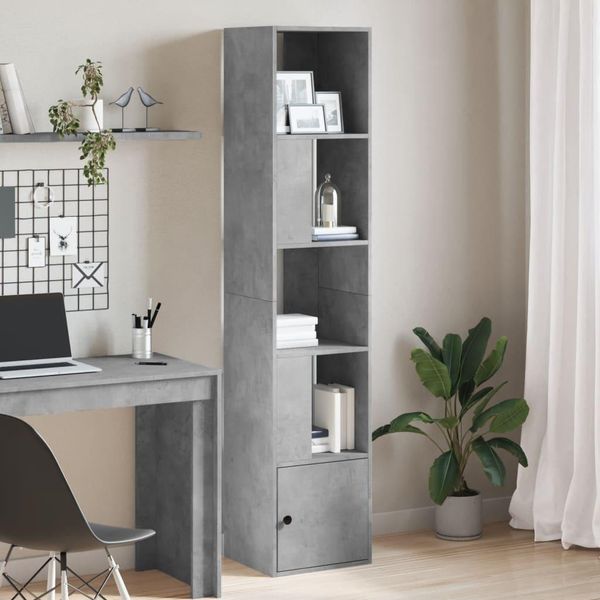 Maison Exclusive - Libreria Grigio Cemento 40X36X189 Cm Materiale Ligneo-image