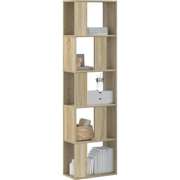 Maison Exclusive - Libreria 5 Ripiani Rovere Sonoma 45X23,5X162,5 Cm Materiale Ligneo-image