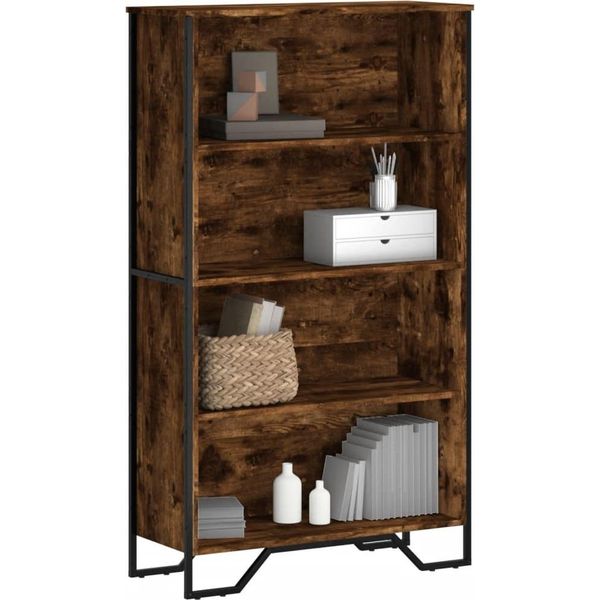 Maison Exclusive - Libreria In Rovere Affumicato 80X31X137,5 Cm Materiale Ligneo-image