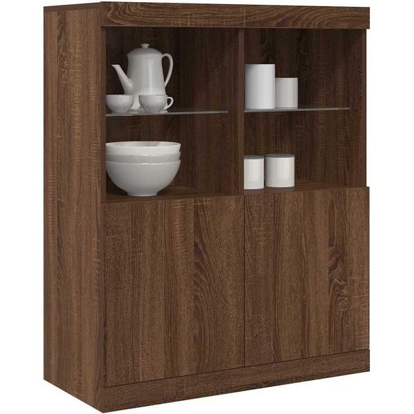 Maison Exclusive - Credenza Rovere Marrone 81X37X100 Cm In Legno Multistrato-image