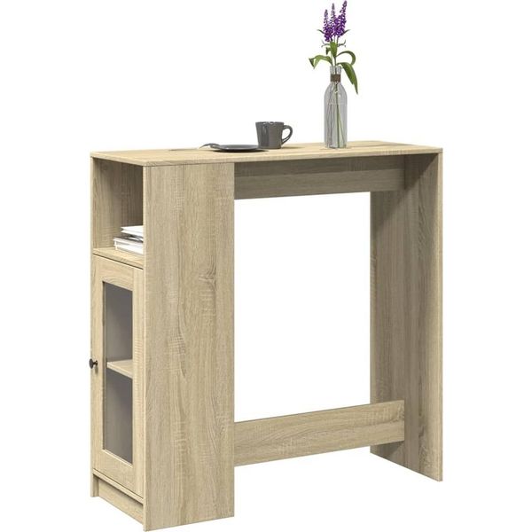 Maison Exclusive - Tavolo Da Bar Con Ripiano In Rovere Sonoma 101X40X103,5 Cm Materiale Ligneo-image