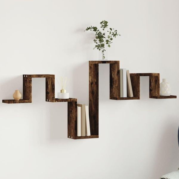 Maison Exclusive - Mensola Da Parete In Rovere Affumicato 104,5X10X43 Cm Materiale Ligneo-image