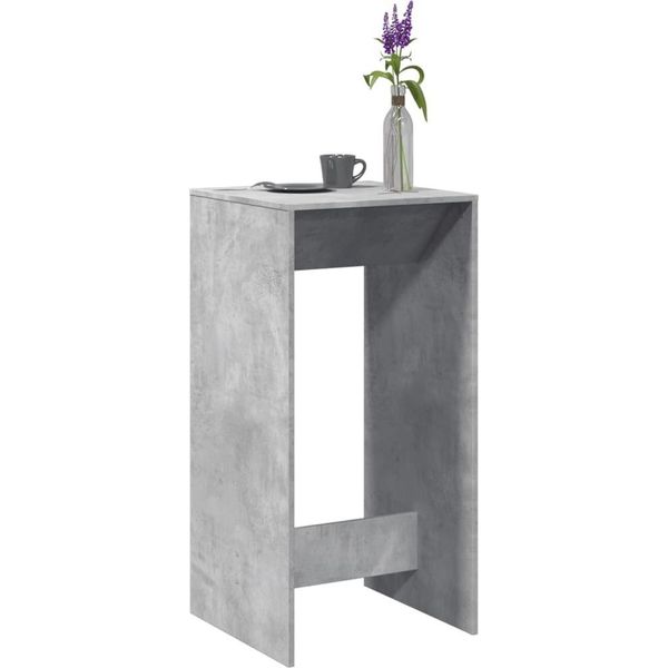 Maison Exclusive - Tavolo Da Bar Grigio Cemento 51X50X103,5 Cm Materiale Ligneo-image