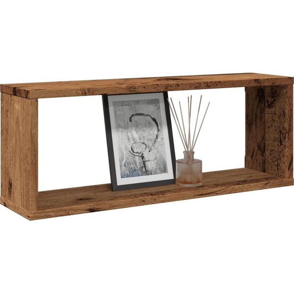 Best MöBel Mensole A Muro Cubo 6 Pz. Aspetto Legno Recuperato 60X15X23 Materiale A Base Di Legno - Mensole A Muro Cloris New3292163 1Pacco-image