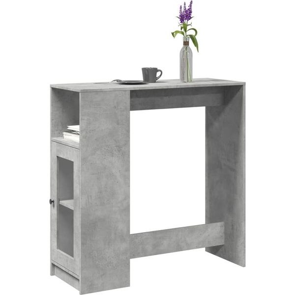 Maison Exclusive - Tavolo Da Bar Con Ripiano Grigio Cemento 101X40X103,5 Cm Materiale Ligneo-image