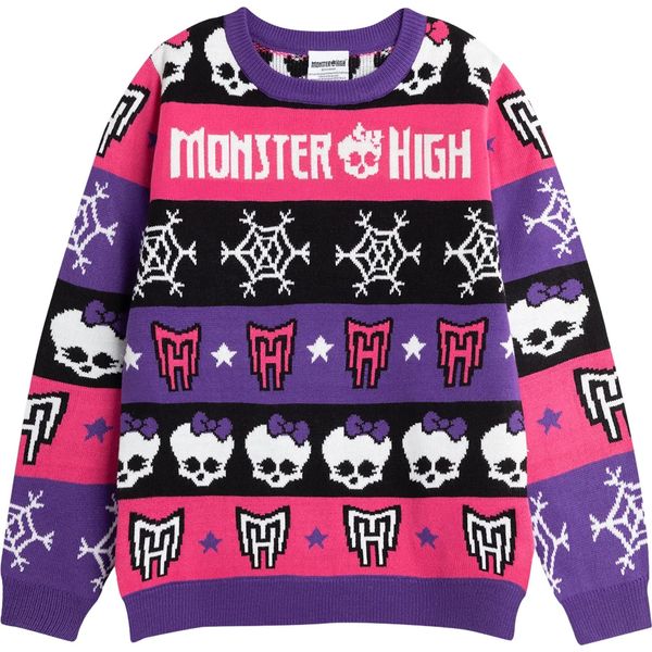 Monster High - Maglione Per Bambine, Design Natalizio NS9684 (158-164) (Rosa/Colorato)-image
