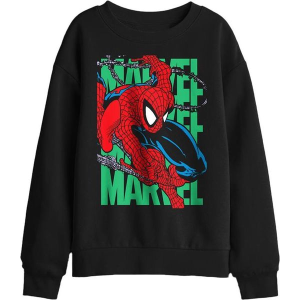 Spider-Man - Felpa "Wall Crawling"" Per Bambini TV29941 (128) (Nero)"-image