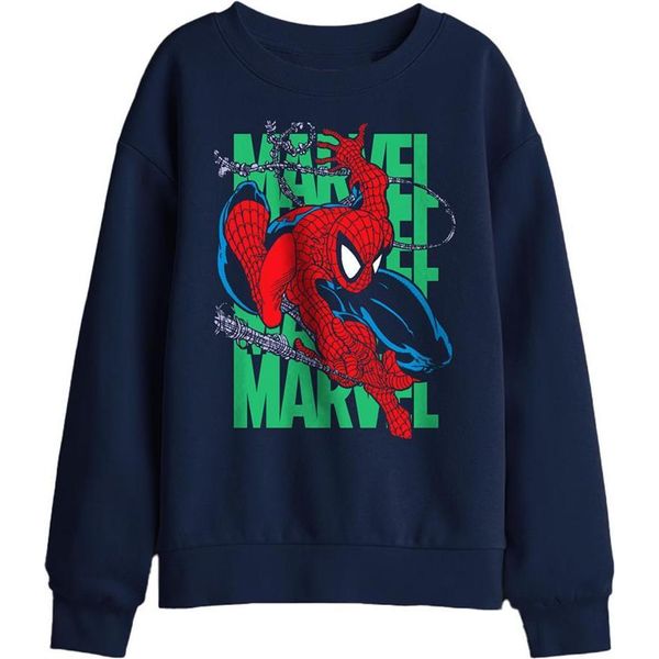 Spider-Man - Felpa "Wall Crawling"" Per Bambini TV29941 (116) (Blu Navy)"-image