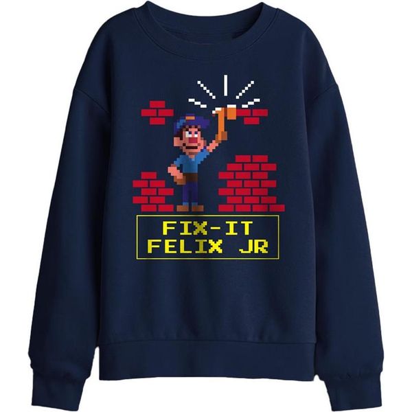 Wreck-It Ralph - Felpa Per Bambini TV30076 (128) (Blu Navy)-image
