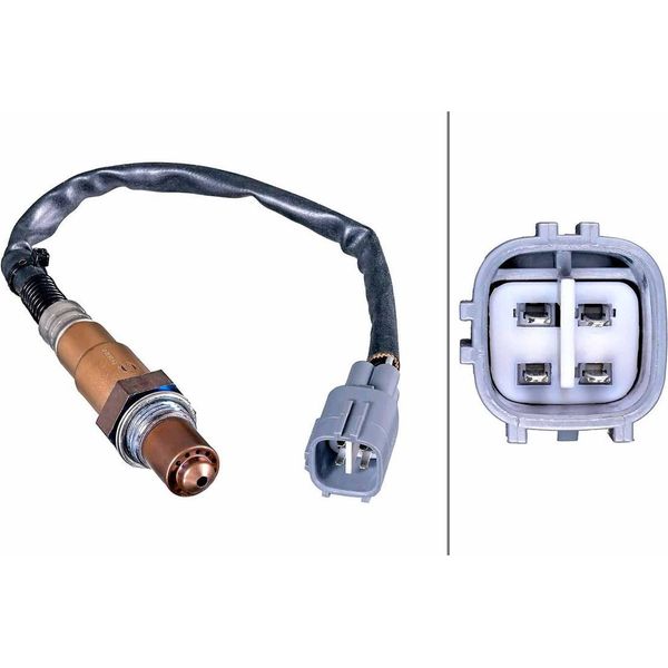Sonda Lambda Riscaldata A 4 Poli Con Cavo Da 320 Mm Hella Per Toyota Yaris-image