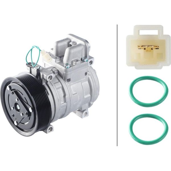 Compressore Climatizzatore 24 V Ø 130 Hella Per MERCEDES-BENZ Actros, Tra Gli Altri-image