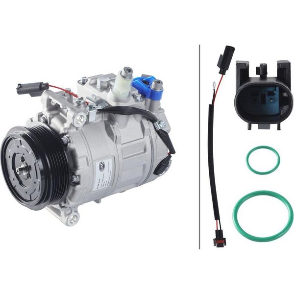 Compressore Climatizzatore 12 V Ø 100 Hella Per MERCEDES-BENZ Classe E, Tra Gli Altri-image