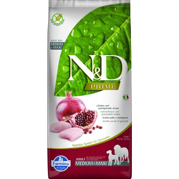 N&D Prime Dog Adult M/L Pollo E Melograno Varianti 12 Kg-image