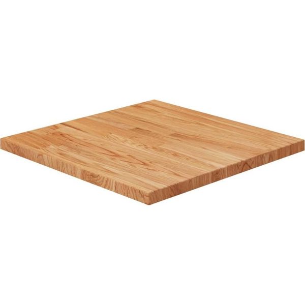 The Living Store Piano Del Tavolo Quadrato Marrone Chiaro 50X50X2,5Cm Rovere Trattato-image