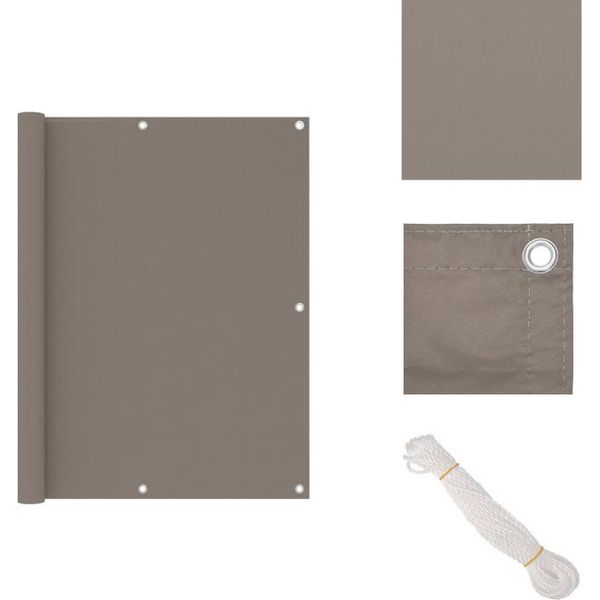 Vidaxl Schermo Privacy Per Balcone Taupe 120X300 Cm Tessuto Oxford - Ombrelloni E Tende Da Sole-image