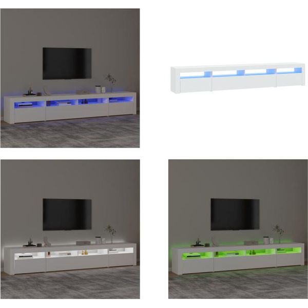 Vidaxl Mobile Tv Con Luci Led Bianche 240X35X40 Cm - Mobile Tv - Mobile Tv - Supporto Tv - Mobile Multimediale-image