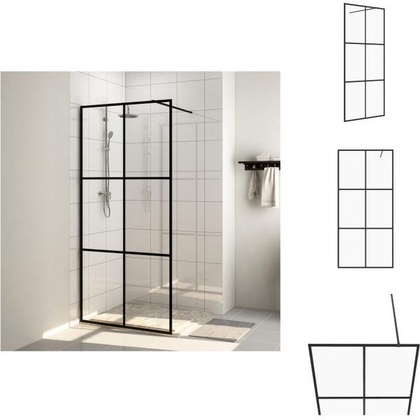 Vidaxl Schermo Doccia Per Cabina Doccia Con Vetro Trasparente Esg 100X195 Cm - Schermi Doccia-image