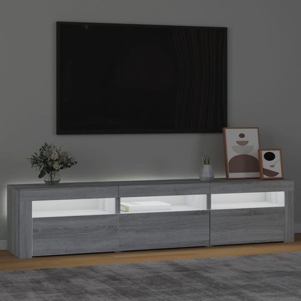 Vidaxl Mobile Tv Con Luci Led Grigio Sonoma 180X35X40 Cm - Mobile Tv - Mobile Tv - Supporto Tv - Mobile Multimediale-image