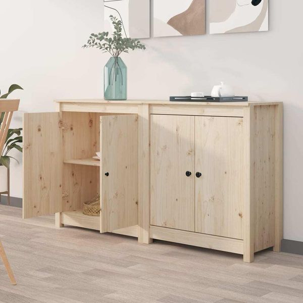 Maison Exclusive - Credenze 2 Pz 70X35X80 Cm In Legno Massello Di Pino-image