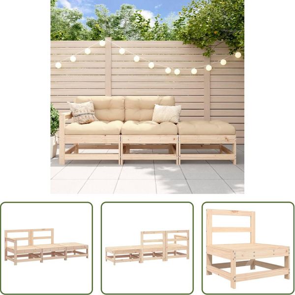 The Living Store Set Da Giardino In Pino Massiccio Da 3 Pezzi-image