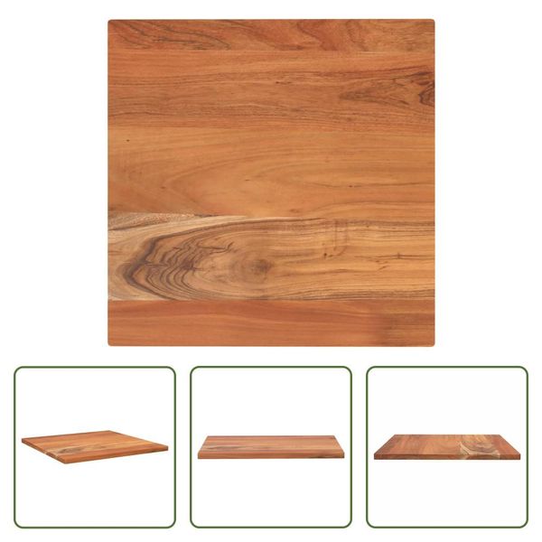 The Living Store Piano D'appoggio Quadrato 60X60X2,5 Cm In Legno Massiccio Di Acacia-image