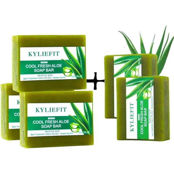 Kyliefit Sapone Fresco All'aloe, Riduce Le Macchie Scure, Controlla L'olio, 3 Acquisti, 2 Gratis-image