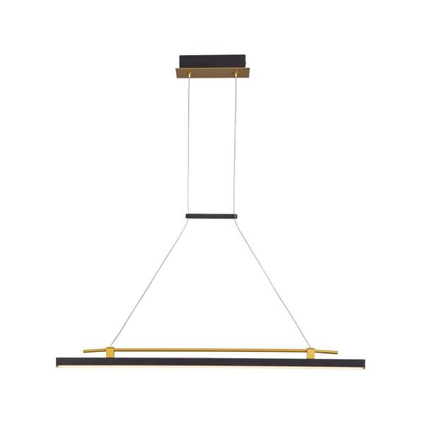 Lampada A Sospensione Led 16W Merlot PND-54638F-16W-3K-BK-GD Italux-image
