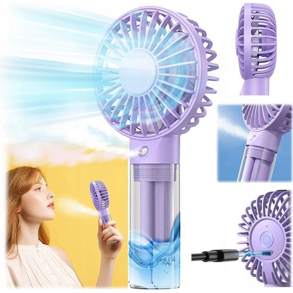 Ventilatore Usb Mini Ventilatore Da Tavolo Silenzioso Topk K31 Viola-image