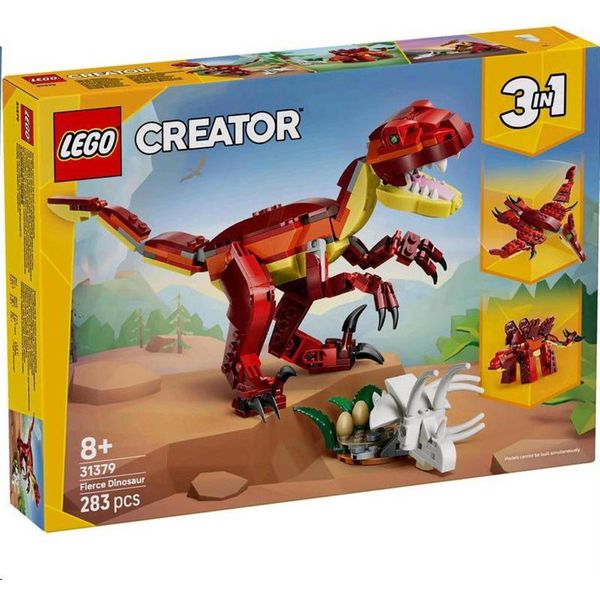 Lego Creator Set Dinosauro Selvaggio 3 In 1 - Giocattolo Per Bambini - Set Di Costruzione Di Modelli Di Dinosauri - Set Di Dinosauri Con 3 Opzioni Di Costruzione - Regalo Per Bambini E Bambine - 31379-image