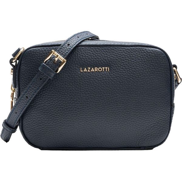 Lazarotti Pelle Borsa A Tracolla Bologna Leather Shoulder Bag Navy Blu Scuro-image