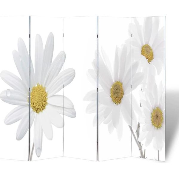 Vidaxl Divisorio Pieghevole 200 X 170 Cm Fiore - Divisorio Per Ambienti - Divisorio Pieghevole - Divisorio Pieghevole Per Ambienti - Parete Divisoria Per Ambienti-image