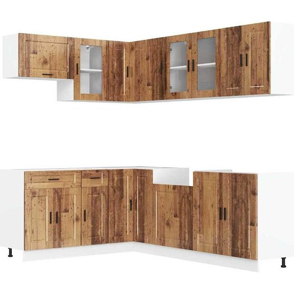 Syfax™ Set Mobili Da Cucina 11 Pz Porto Legno Antico In Truciolato-image